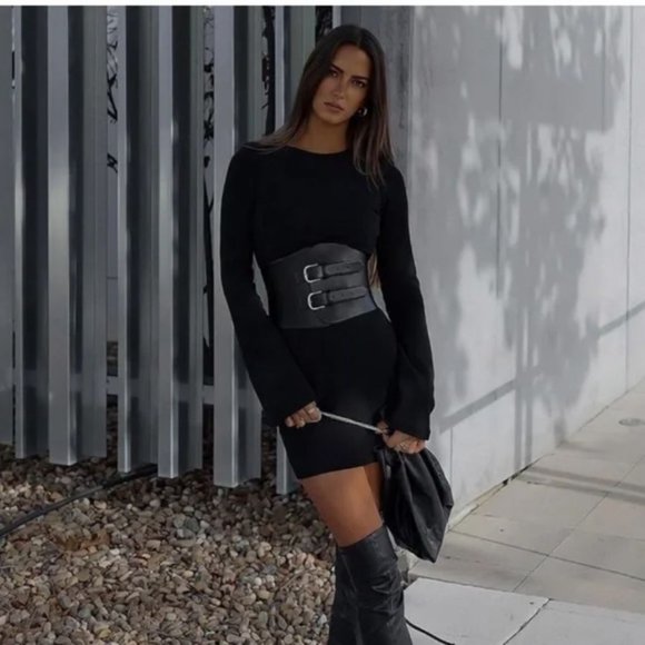 ZARA LEATHER SASH BELT - Picture 8 of 10